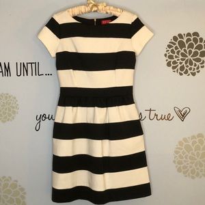 Black and white stripped Elle Magazine Dress